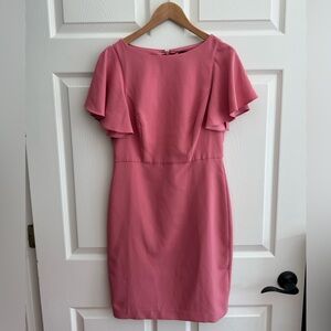 White House Black Market Pink Flutter Sleeve Mini Dress - WITH TAGS